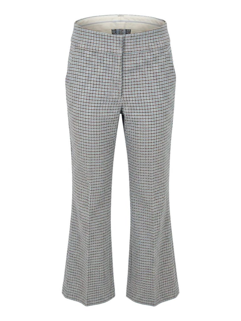 Veronica Beard Cormac Houndstooth Cropped Kick Flare Pants Size 8 Office Work